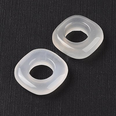 Natural White Chalcedony Linking Rings G-F773-04-1
