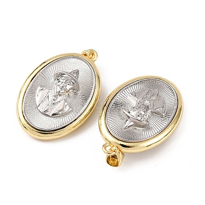 Brass Religion Pendants KK-K408-04G-02-1