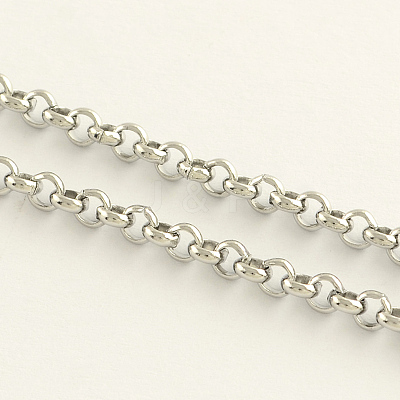 Tarnish Resistant 304 Stainless Steel Rolo Chains X-CHS-R009-08-1