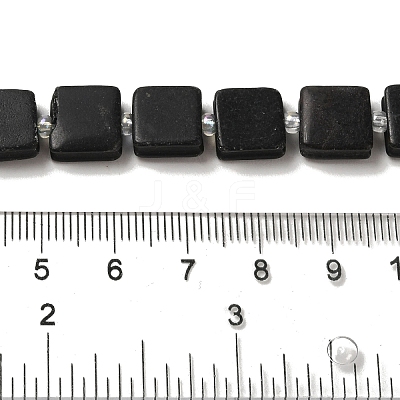 Natural Black Stone Beads Strands LS-G-L596-A11-01-1
