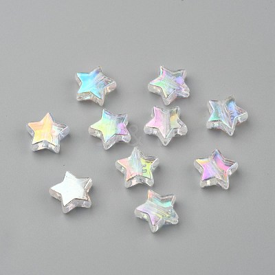 Eco-Friendly Transparent Acrylic Beads X-PL556-1-1