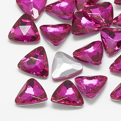 Pointed Back Glass Rhinestone Cabochons RGLA-T087-18mm-09-1