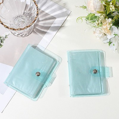 2Pcs PVC Mini Photocard Holder Book AJEW-SP0002-20A-02-1