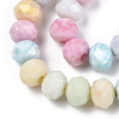Ombre Effect Dyed Glass Beads Strands GLAA-C023-02-B01-1