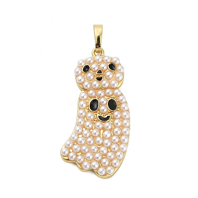 Halloween Brass Enamel Pendants KK-F915-02C-G-1