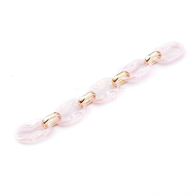 Transparent Acrylic & CCB Plastic Linking Cable Chains AJEW-JB00911-05-1