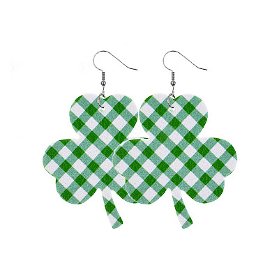 Saint Patrick's Day Imitation Leather Dangle Earrings FS-WG4E1C6-06-1