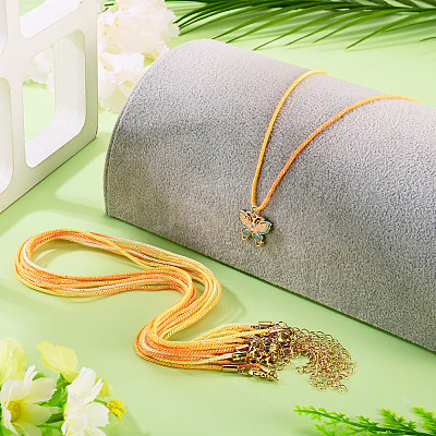 10Pcs Cotton & Metallic Cord Necklace Making NJEW-TAC0055-1