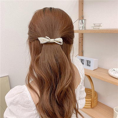 Alloy Crystal Rhinestone Hair Barrettes PHAR-D011-05LG-1