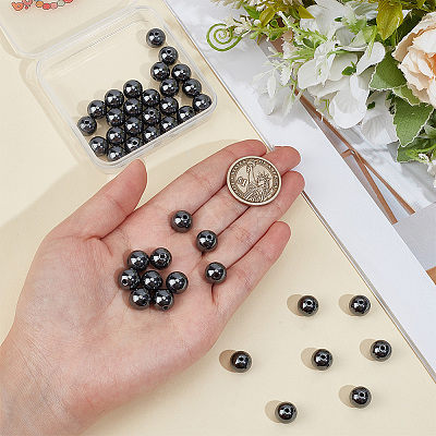 1 Strand Electroplated Synthetic Non-Magnetic Hematite Beads Strands G-PA0002-42A-1