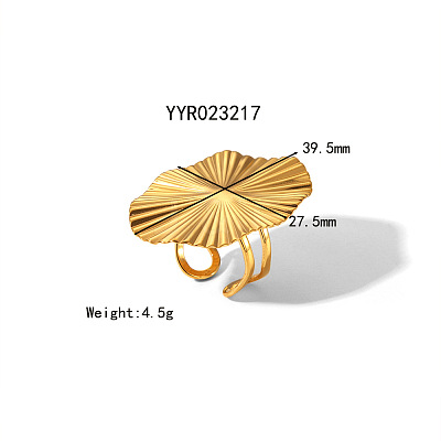 1 Pc Exaggerated Vintage Flat Round 304 Stainless Steel Cuff Earrings LS-GA7437-2-1