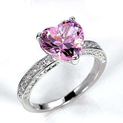 Brass Micro Pave Cubic Zirconia Finger Rings for Women FS-WGC99AF-04-1