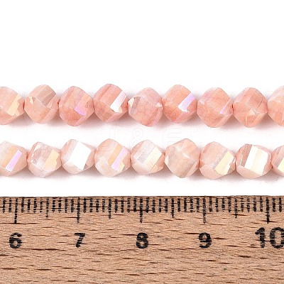Anti-Tarnish Electroplate Glass Beads Strands GLAA-T025-6mm-14G-1