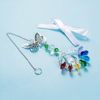 Crystal Teardrop Glass Suncatchers Prisms Pendant Decorations BUER-PW0001-136-1
