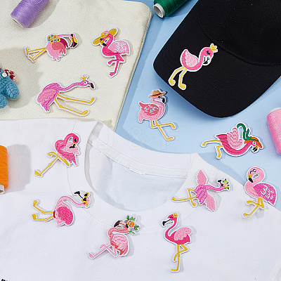 12Pcs Polyester Embroidery Cloth Iron On Patches DIY-WH0671-480-1