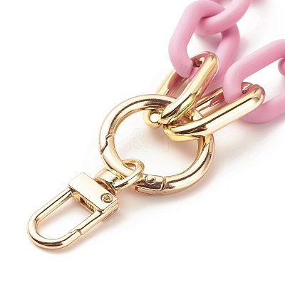 Opaque Acrylic Cable Chain Wristlet Straps X-HJEW-JM00665-12-1