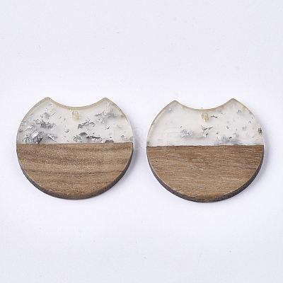 Resin & Wood Pendants X-RESI-T023-11I-1