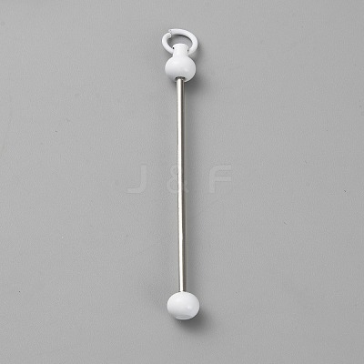 Iron Bar Beadable Keychain for Jewelry Making DIY Crafts IFIN-SZC0005-01A-06-1