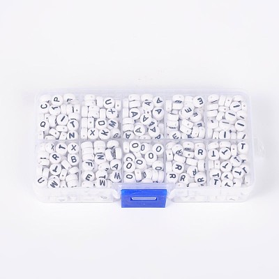 1 Box Letter Acrylic Beads SACR-X0013-B-1