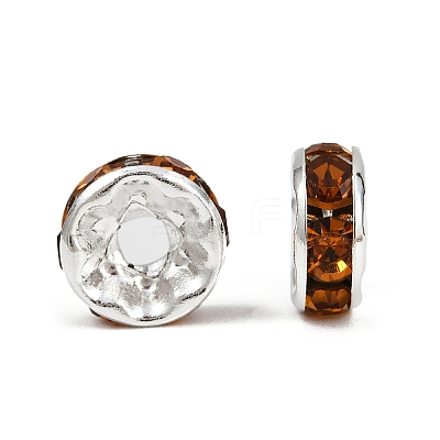 Brass Grade A Rhinestone Spacer Beads RB-A014-Z8mm-17S-1