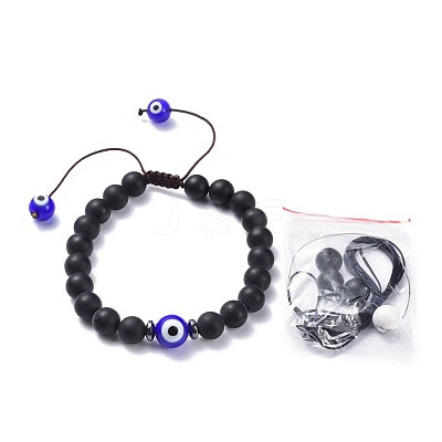 Adjustable Nylon Thread Braided Bead Bracelets BJEW-JB04466-02-1