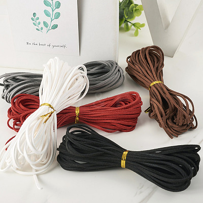 50 Yards 5 Colors Flat Faux Suede Cord LW-TA0001-03-1
