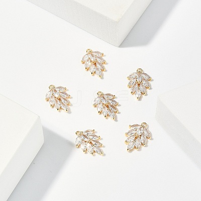 Brass Micro Pave Cubic Zirconia Pendants X-KK-S348-502-NF-1