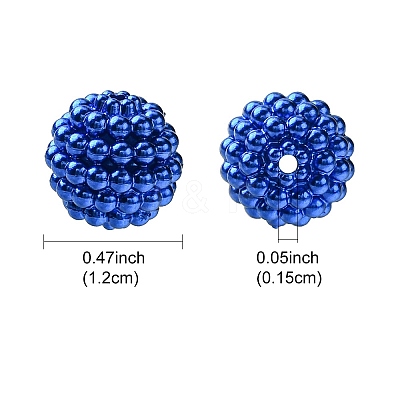 Imitation Pearl Acrylic Beads OACR-FS0001-45E-1