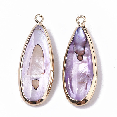 Natural Freshwater Shell Pendants SHEL-R047-03C-1