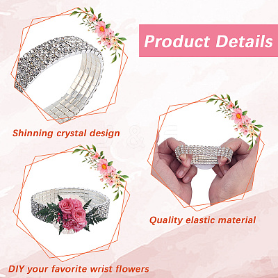 Plastic & Rhinestone Stretch Bracelets AJEW-WH20064-05-1