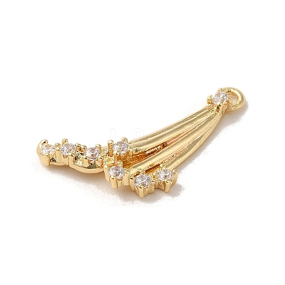 Brass Micro Pave Cubic Zirconia Pendants KK-D091-02G-1