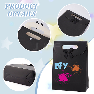 Rectangle Paper Gift Bags CARB-WH0017-14B-05-1