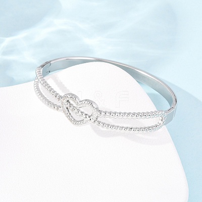 304 Stainless Steel Hinged Bangles for Women BJEW-F527-02P-1