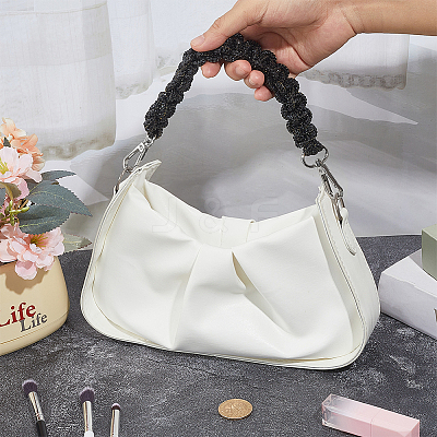 1Pc Rhinestone Braided Cord Bag Handles DIY-PH0036-47B-1