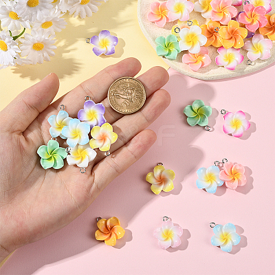 40Pcs 10 Styles Opaque Resin Pendants FIND-SC0019-47-1