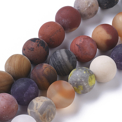 Natural Mixed Gemstone Beads Strands G-F668-09-10mm-1
