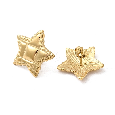Ion Plating(IP) 304 Stainless Steel Stud Earrings EJEW-Z022-18G-1
