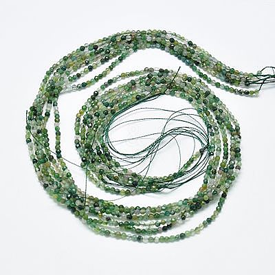 Natural Moss Agate Beads Strands X-G-J002-03H-1