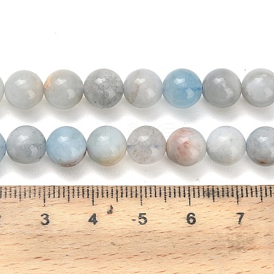 Natural Aquamarine Beads Strands G-F591-29B-8mm-1
