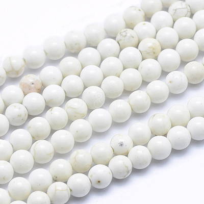 Natural Magnesite Beads Strands TURQ-G148-09-4mm-1
