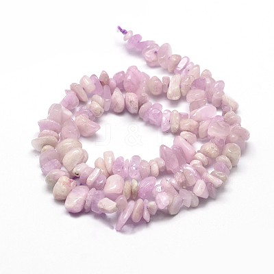 Natural Kunzite Chip Beads Strands G-E271-79-1