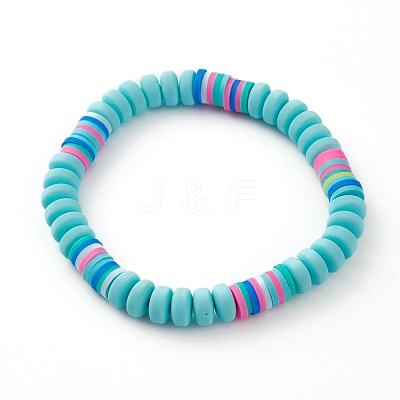 Handmade Polymer Clay Beaded Stretch Bracelets for Kids BJEW-JB05919-1
