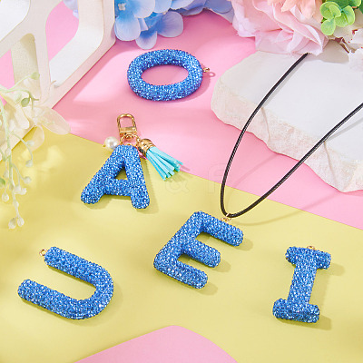 5Pcs 5 Styles Handmade Polymer Clay Rhinestone Big Pendants FIND-BT0001-39F-1