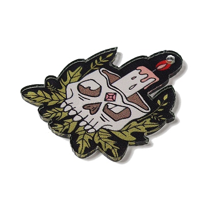 Halloween Printing Acrylic Pendants FIND-K017-01A-1