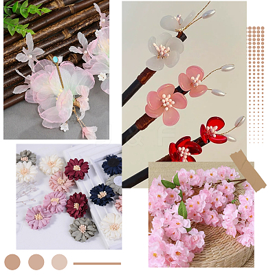 Gypsum Artificial Flower Heart Core DIY-WH0430-163A-1