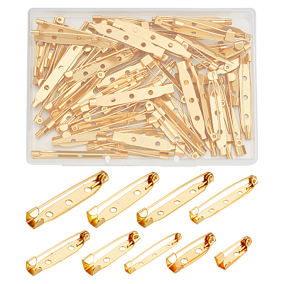 90Pcs 9 Styles Iron Pin Backs IFIN-PH0001-38-1