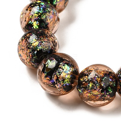 Handmade Dichroic Foil Glass Beads Strands DICH-U001-05A-1