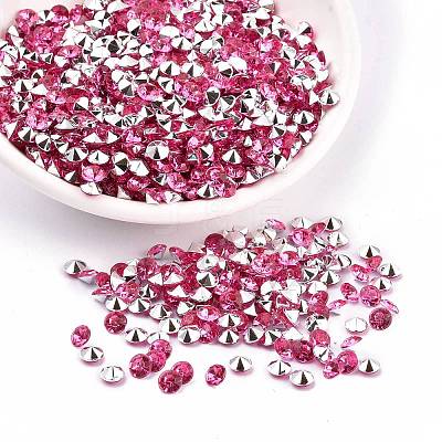 Imitation Taiwan Acrylic Rhinestone Pointed Back Cabochons GACR-A003-5mm-02-1