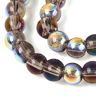 Electroplate Transparent Glass Beads Strands EGLA-Q132-4MM-A10-1