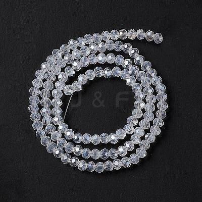 Crystal Glass Rondelle Beads Strands EGLA-F049C-03-1